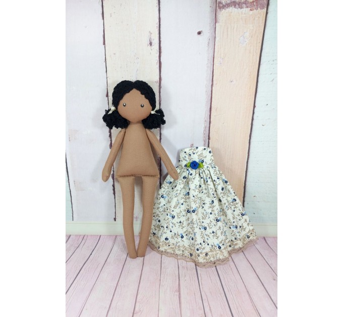 Rag Doll In A Removable Cotton Dress