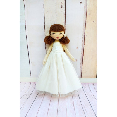 Small Cloth Doll In White Dress