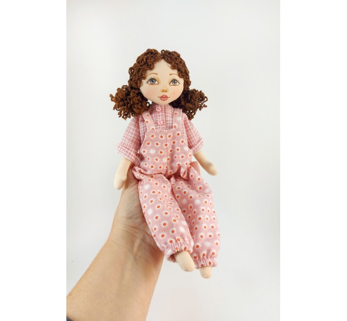 Small Handmade Rag Doll In A Jumpsuit