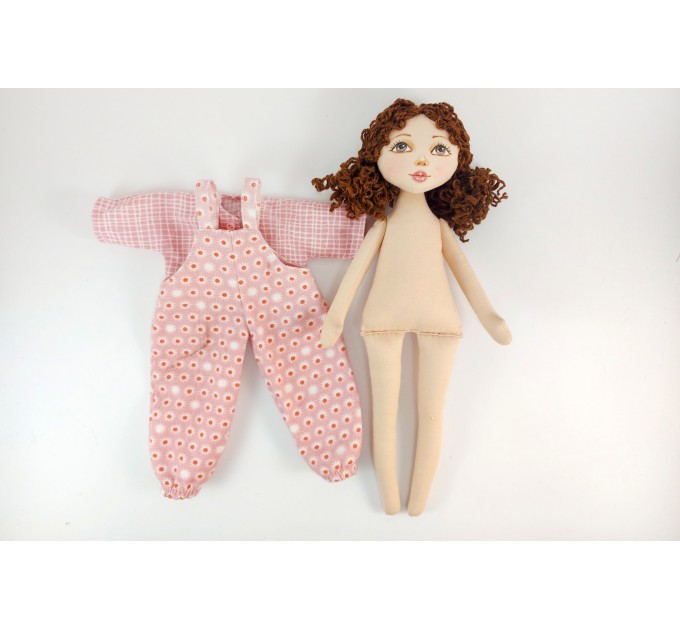 Small Handmade Rag Doll In A Jumpsuit