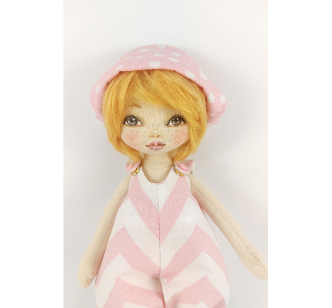 Small Rag Doll 12" In Detachable Oeralls