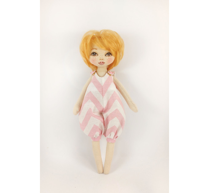 Small Rag Doll 12" In Detachable Oeralls