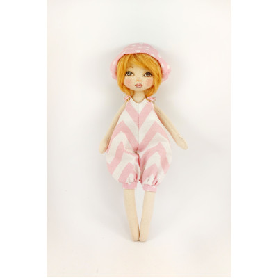 Small Rag Doll 12" In Detachable Oeralls