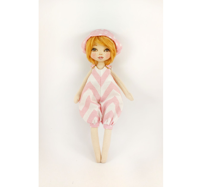 Small Rag Doll 12" In Detachable Oeralls