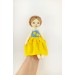 Ukrainian Handmade Rag Doll In A Blue-Yellow Dress.