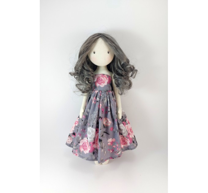 White Doll 16" In A Removable Dress