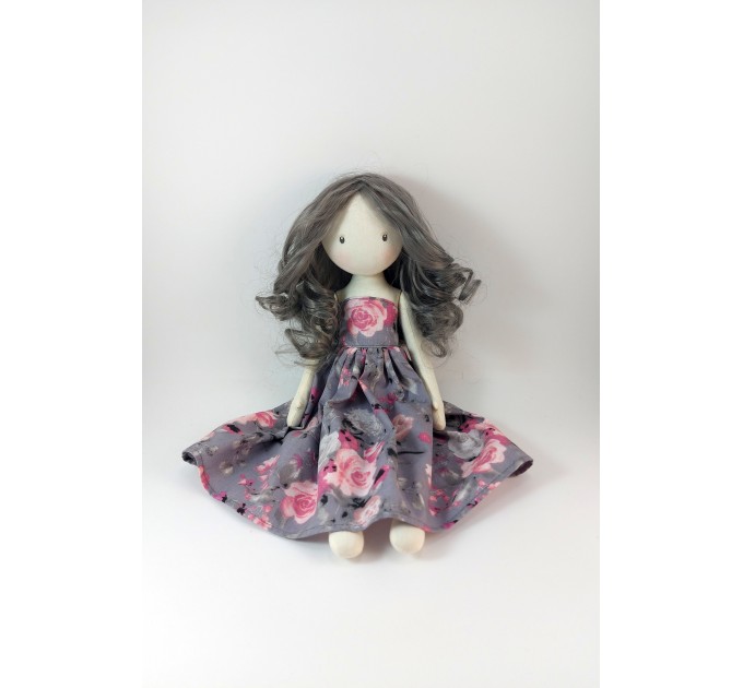 White Doll 16" In A Removable Dress