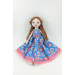 Handmade Rag Doll In A Blue Dress