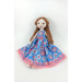 Handmade Rag Doll In A Blue Dress