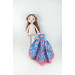 Handmade Rag Doll In A Blue Dress