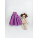 White Little Rag Princess Doll In A Violet Dress