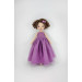 White Little Rag Princess Doll In A Violet Dress