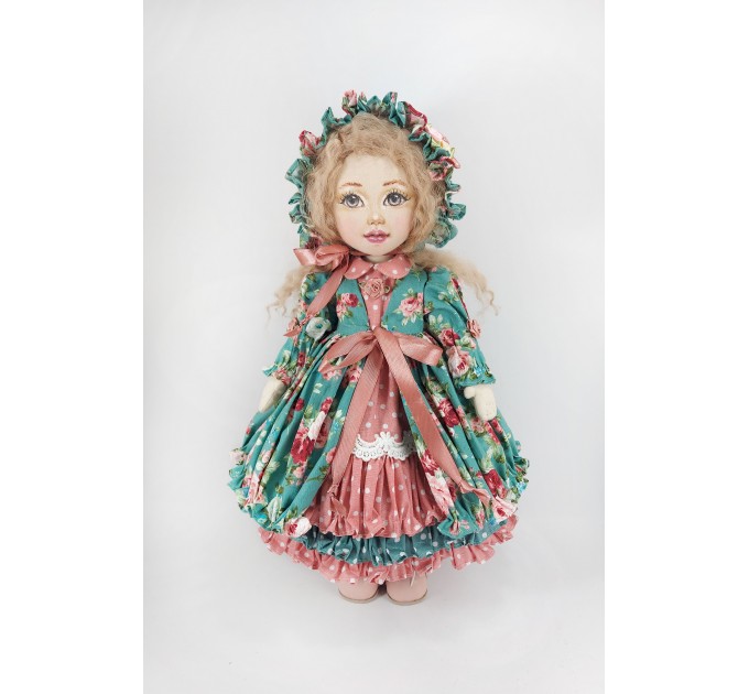 Collectible Rag Doll 15 Inches In A Removable Clothes In The Old Style