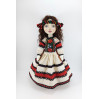 Rag Doll Mascot In A Folk Embroidered Handmade Dress