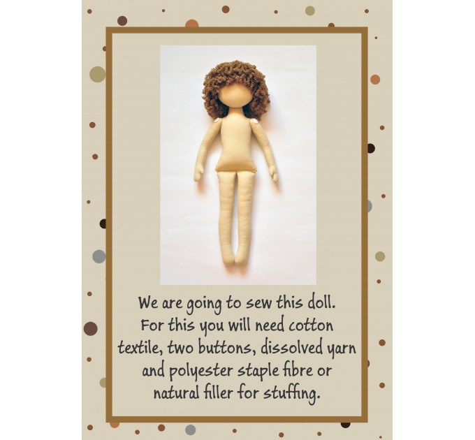 PDF Cloth Doll Pattern And Sewing Tutorial 13 and 15 Inches