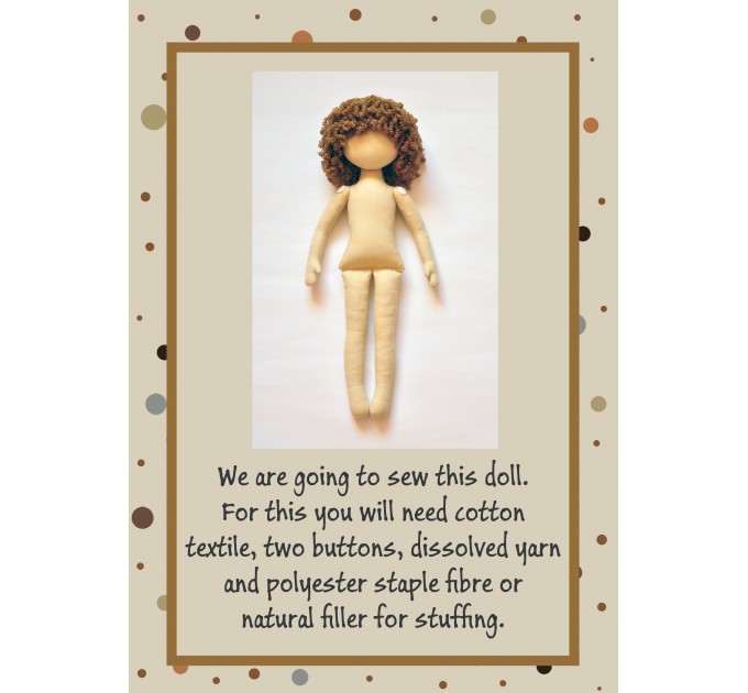 PDF Cloth Doll Pattern And Sewing Tutorial 13 and 15 Inches