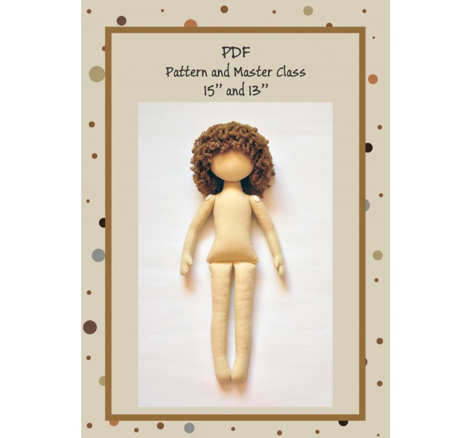 PDF Cloth Doll Pattern And Sewing Tutorial 13 and 15 Inches