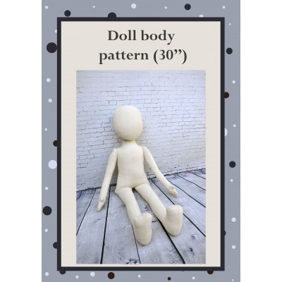 PDF PDF Cloth Doll Pattern 30 Inches