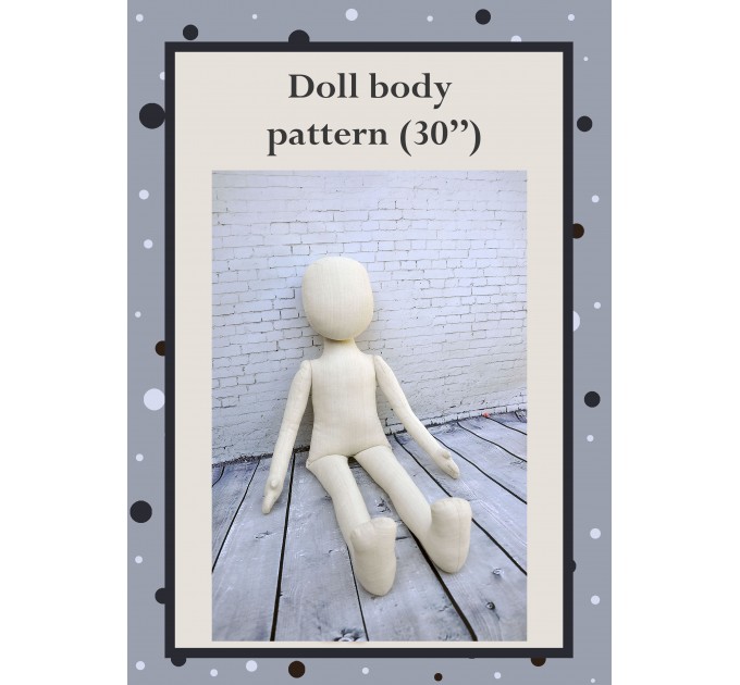 PDF PDF Cloth Doll Pattern 30 Inches