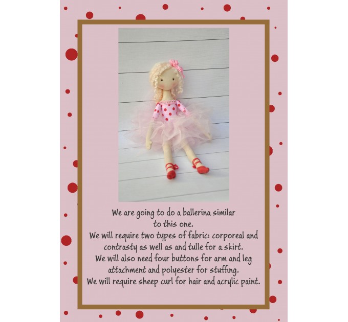 PDF Pattern And Tutorial Ballerian  Doll 15 Inches With The Dress