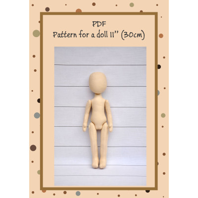 PDF Pattern Dolls Body 11 Inches