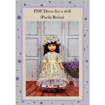 PDF Pattern & Tutorial " Dress For Paola Doll" #1