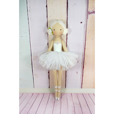 ballerina Doll,Textile doll, decorative doll,collectible dolls , doll cotton, rag doll