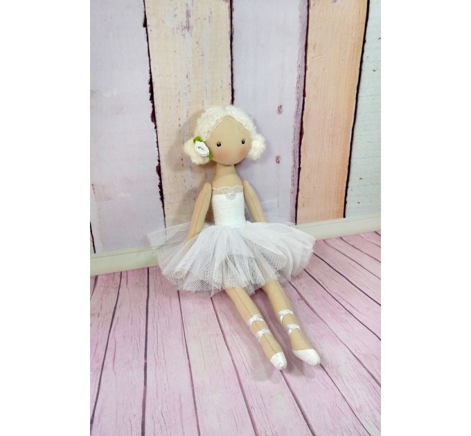 ballerina Doll,Textile doll, decorative doll,collectible dolls , doll cotton, rag doll