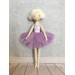 Handmade Ballerina Doll | Handmade Cloth Dolls In Violet Dress 