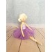 Handmade Ballerina Doll | Handmade Cloth Dolls In Violet Dress 