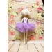 Handmade Ballerina Doll | Handmade Cloth Dolls In Violet Dress 