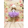 Handmade Ballerina Doll In Violet Dress 