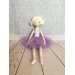 Handmade Ballerina Doll | Handmade Cloth Dolls In Violet Dress 