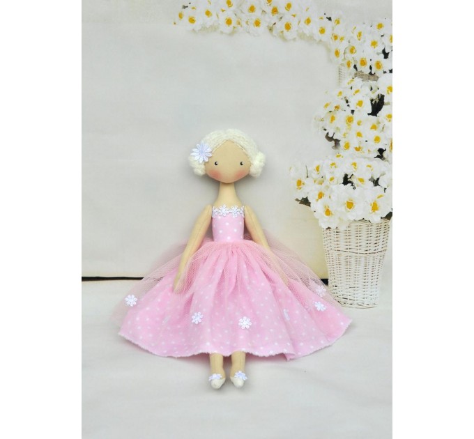 Handmade Princess  Ballerina Doll | Handmade Cloth Dolls In Pink Dress 