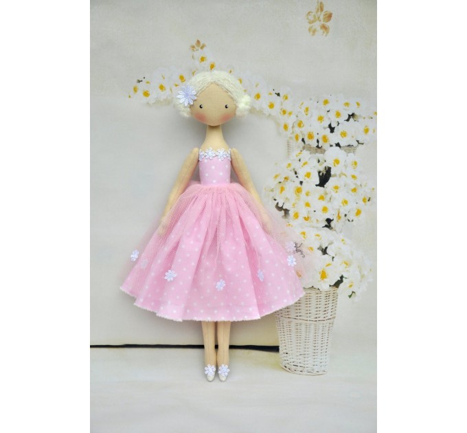 Handmade Princess  Ballerina Doll | Handmade Cloth Dolls In Pink Dress 